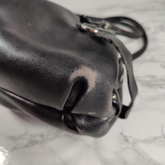 Salvatore Ferragamo Half Moon Black Leather Shoulder Bag AS-IS - Picture 10 of 15